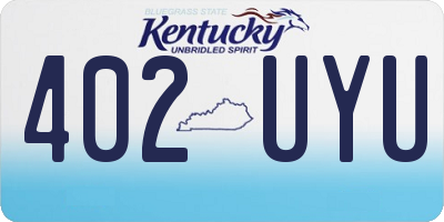 KY license plate 402UYU