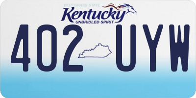 KY license plate 402UYW