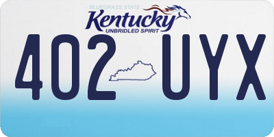 KY license plate 402UYX