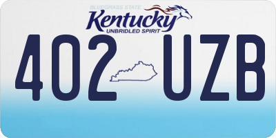 KY license plate 402UZB