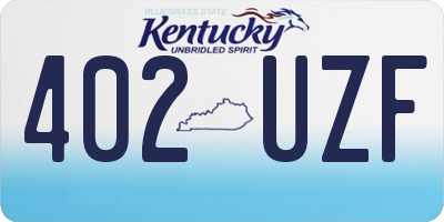KY license plate 402UZF