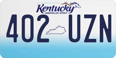 KY license plate 402UZN