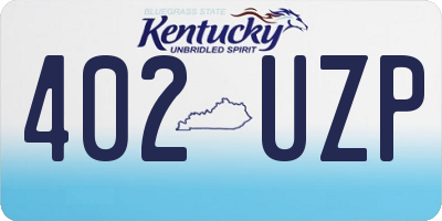 KY license plate 402UZP