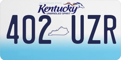 KY license plate 402UZR