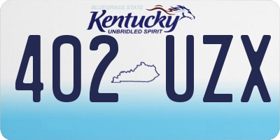 KY license plate 402UZX