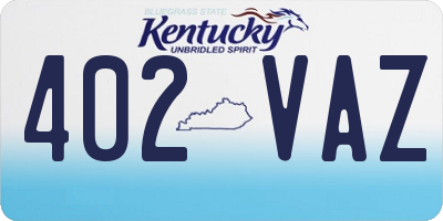KY license plate 402VAZ