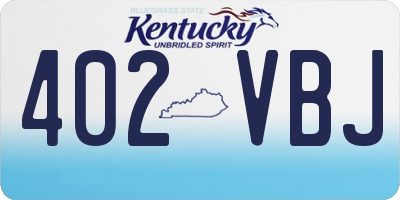 KY license plate 402VBJ