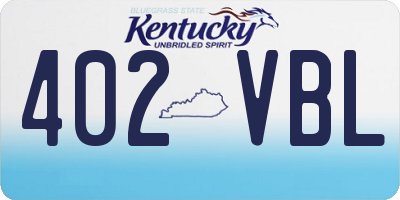 KY license plate 402VBL