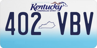 KY license plate 402VBV