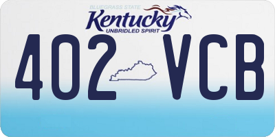 KY license plate 402VCB