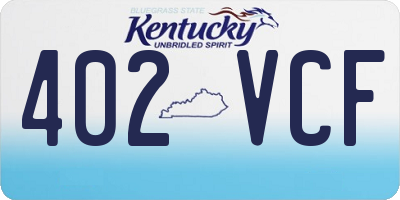 KY license plate 402VCF