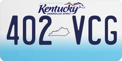 KY license plate 402VCG