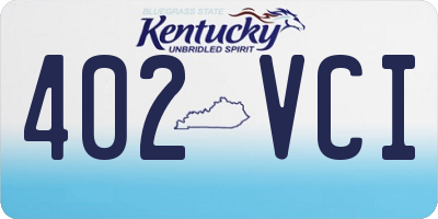 KY license plate 402VCI