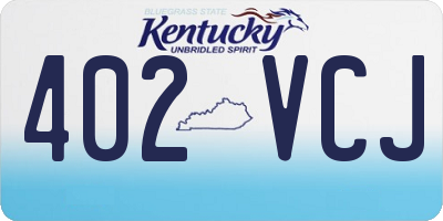 KY license plate 402VCJ