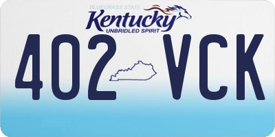 KY license plate 402VCK