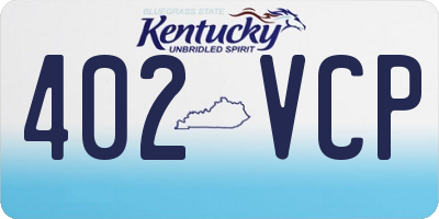 KY license plate 402VCP