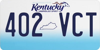 KY license plate 402VCT