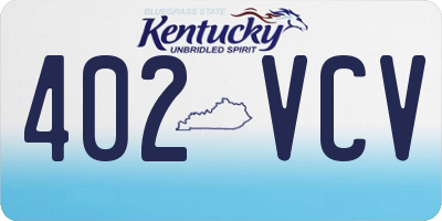 KY license plate 402VCV