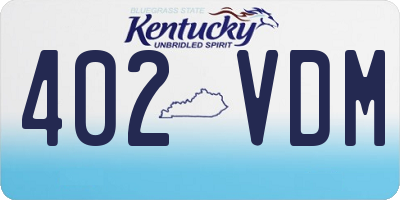 KY license plate 402VDM