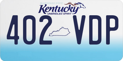 KY license plate 402VDP