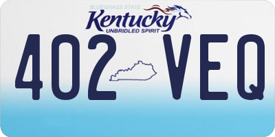 KY license plate 402VEQ