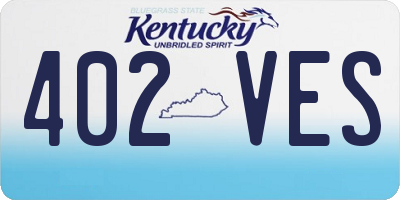 KY license plate 402VES