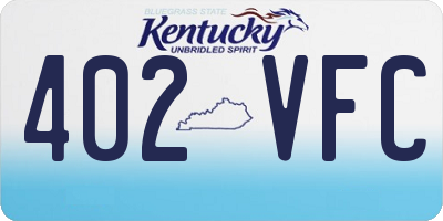 KY license plate 402VFC