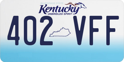 KY license plate 402VFF