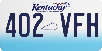 KY license plate 402VFH