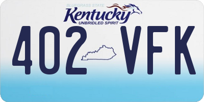 KY license plate 402VFK