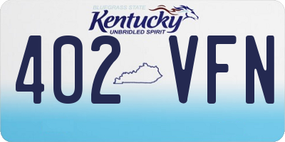 KY license plate 402VFN
