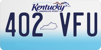 KY license plate 402VFU