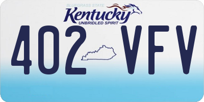 KY license plate 402VFV