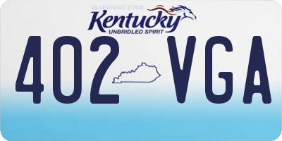 KY license plate 402VGA