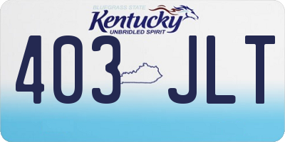 KY license plate 403JLT