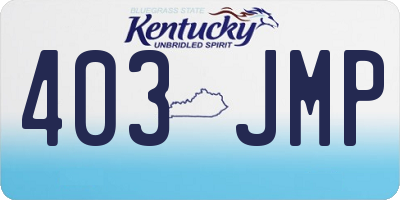 KY license plate 403JMP