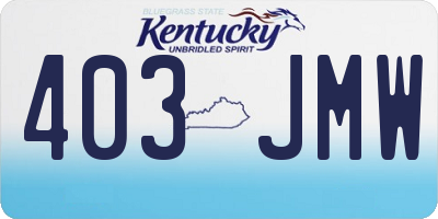 KY license plate 403JMW
