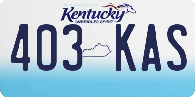 KY license plate 403KAS