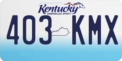 KY license plate 403KMX