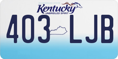 KY license plate 403LJB