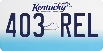 KY license plate 403REL