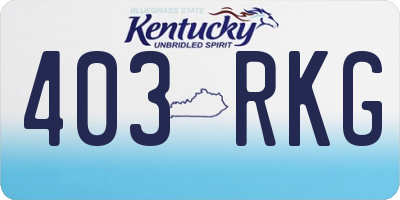 KY license plate 403RKG