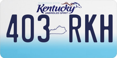 KY license plate 403RKH