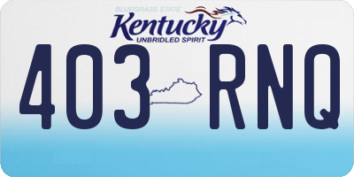KY license plate 403RNQ