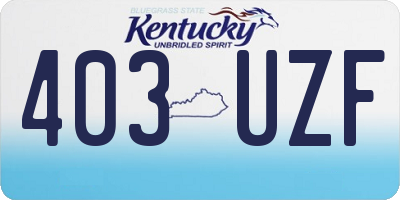 KY license plate 403UZF