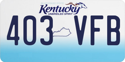 KY license plate 403VFB