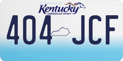 KY license plate 404JCF