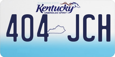 KY license plate 404JCH