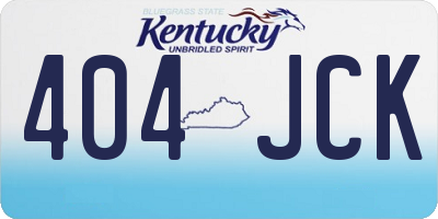 KY license plate 404JCK