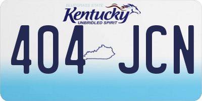 KY license plate 404JCN